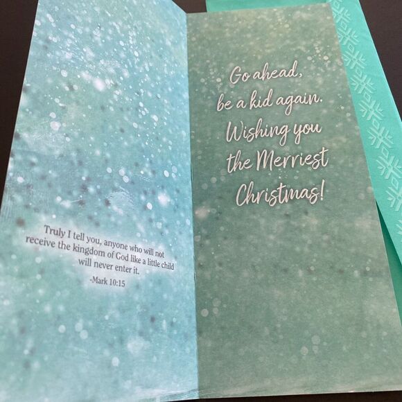 St Labre Indian School Snowman Merry Christmas Quotes Greetings Card w/ Envelope - Picture 5 of 8